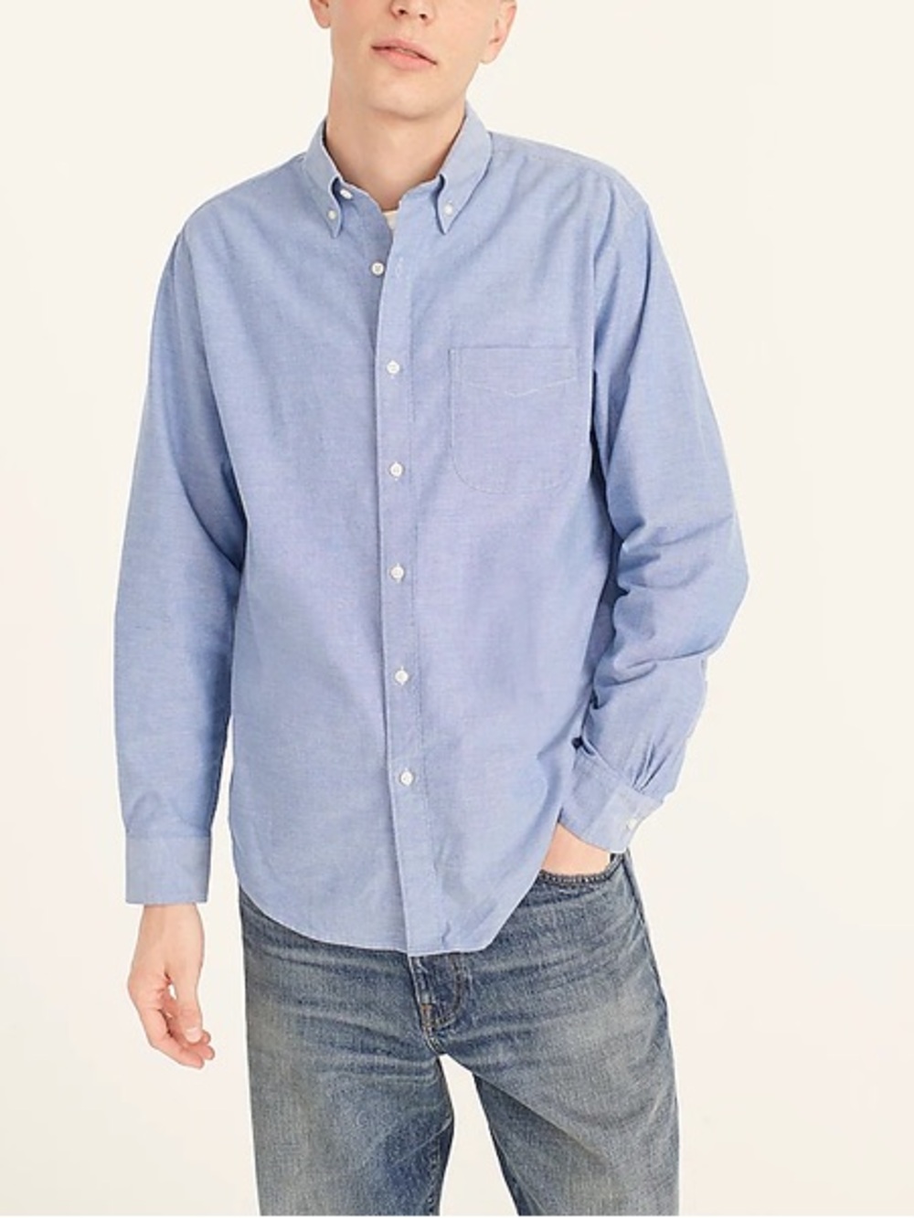 J. Crew Light Blue Button-Down Oxford Shirt